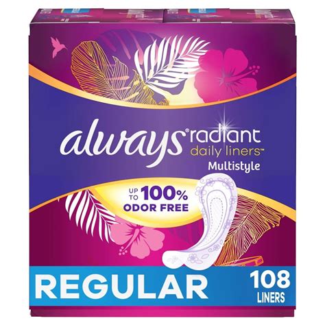 always panty liners radiant